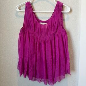 Madison Marcus Pink Silk Blouse Size Medium